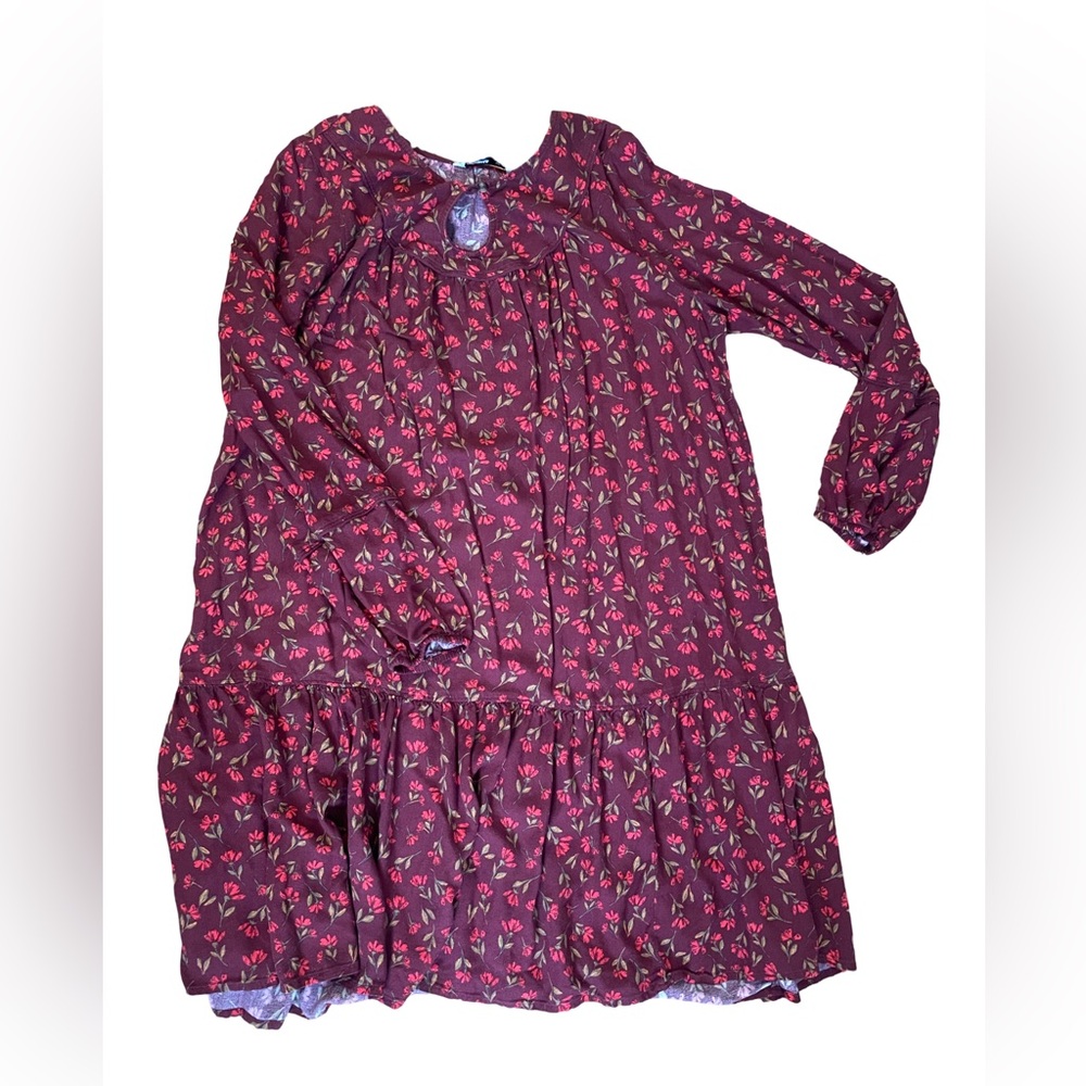 Floral Long Sleeve Shift Dress